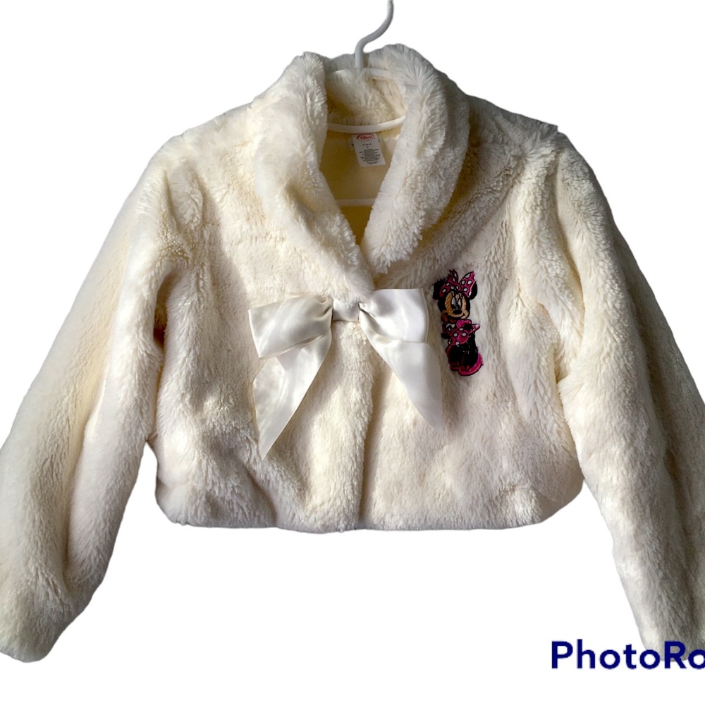 Disney Minnie White Plush Jacket